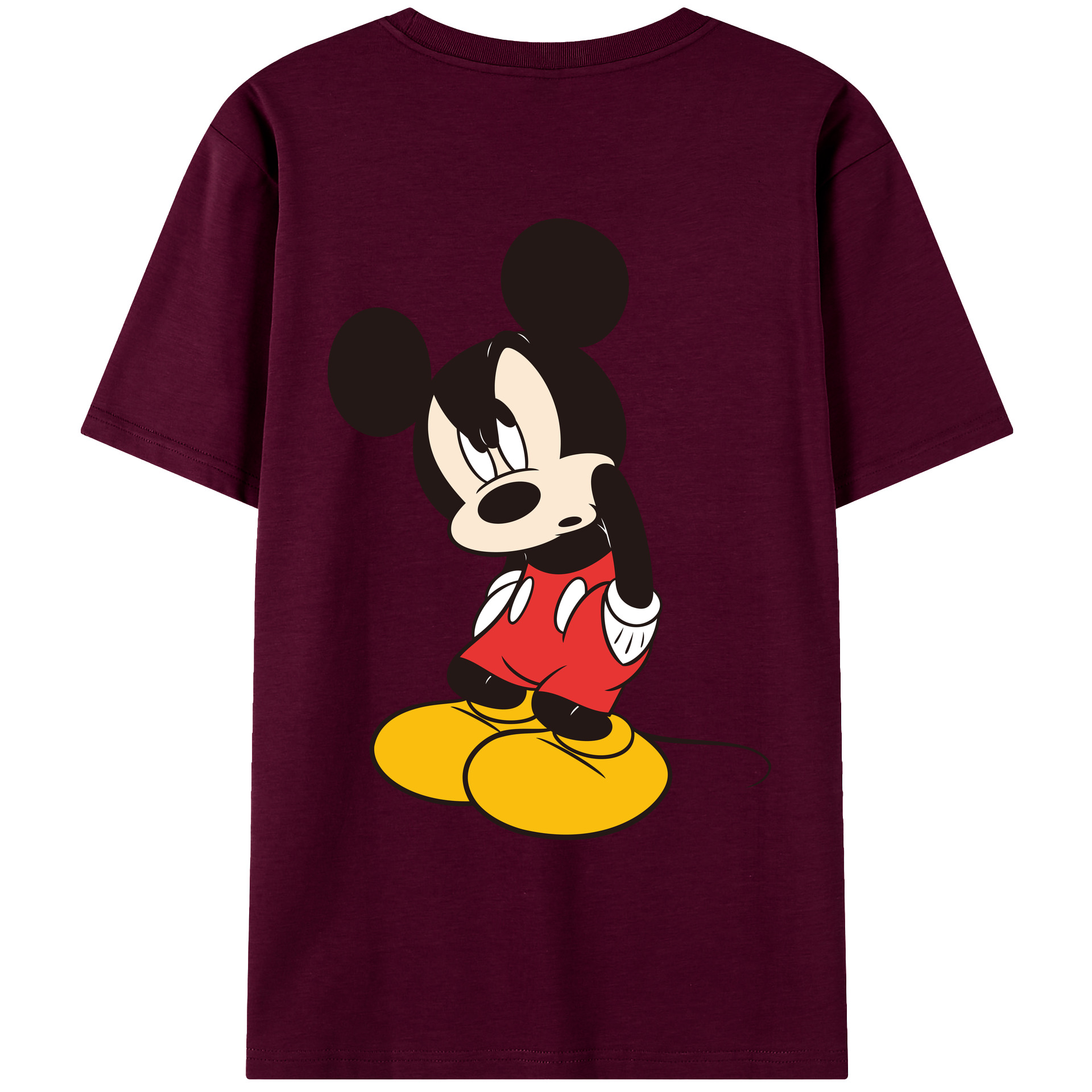 （画像用） ミッキーマウス Mickey Mouse レディース半袖Tシャツ(バックプリント)